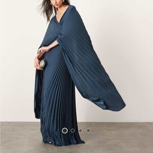 Teal Pleated Maxi ASOS  Dress